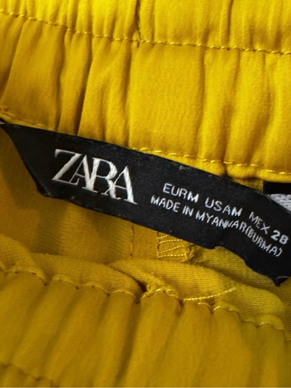 Zara Satin Wide-Leg Drawstring Pants — Mustard Gold. 🔥trending fall 2026 color🔥 - Picture 2 of 5